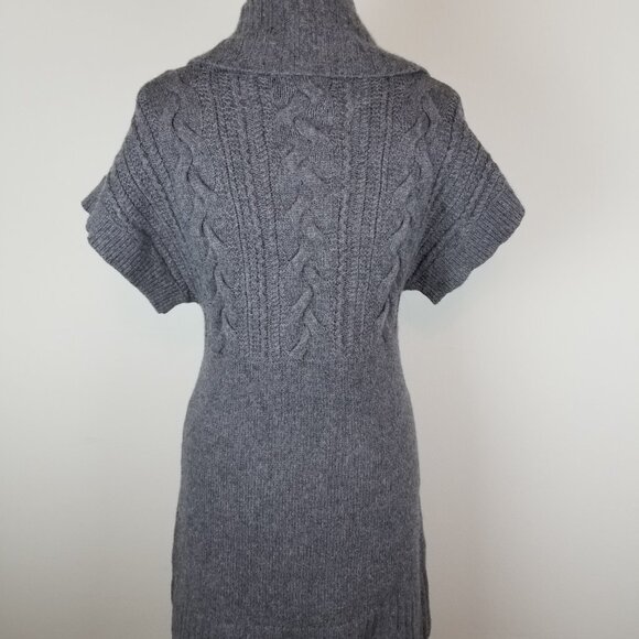 Banana Republic Wool & Cashmere Grey Cowl Neck Knit Sweater Dress * Ladies Small - Picture 4 of 9